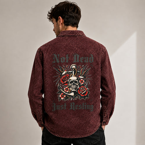 Acid Wash Skeleton Print [Merun]