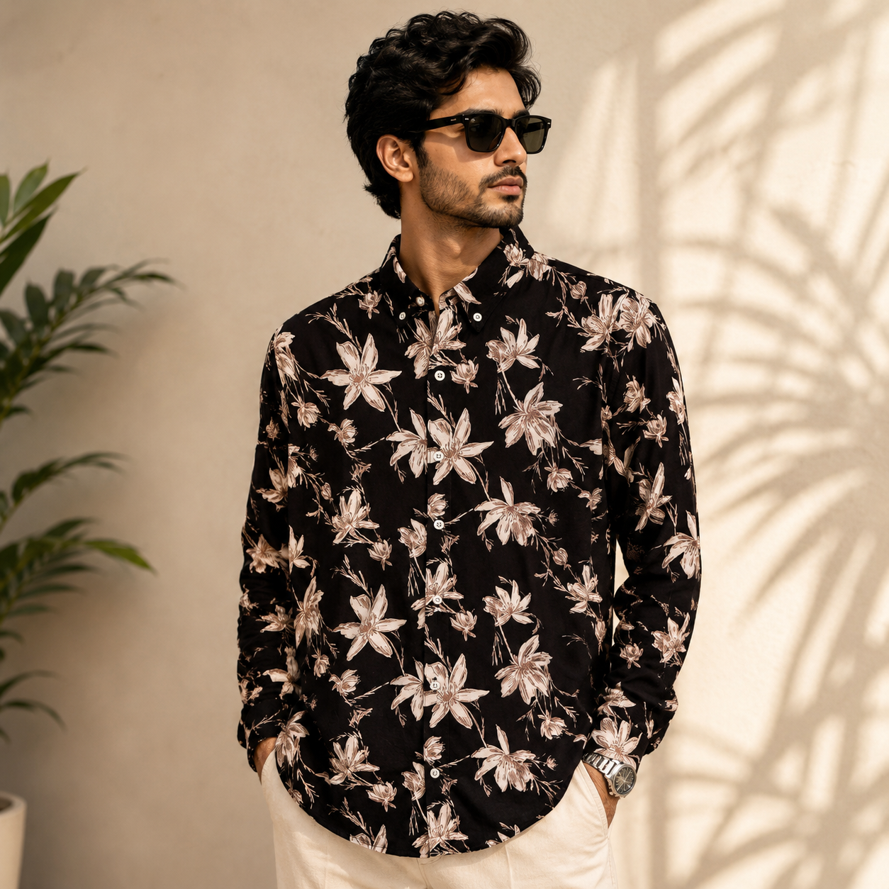 VISCOSE SHIRT[black]