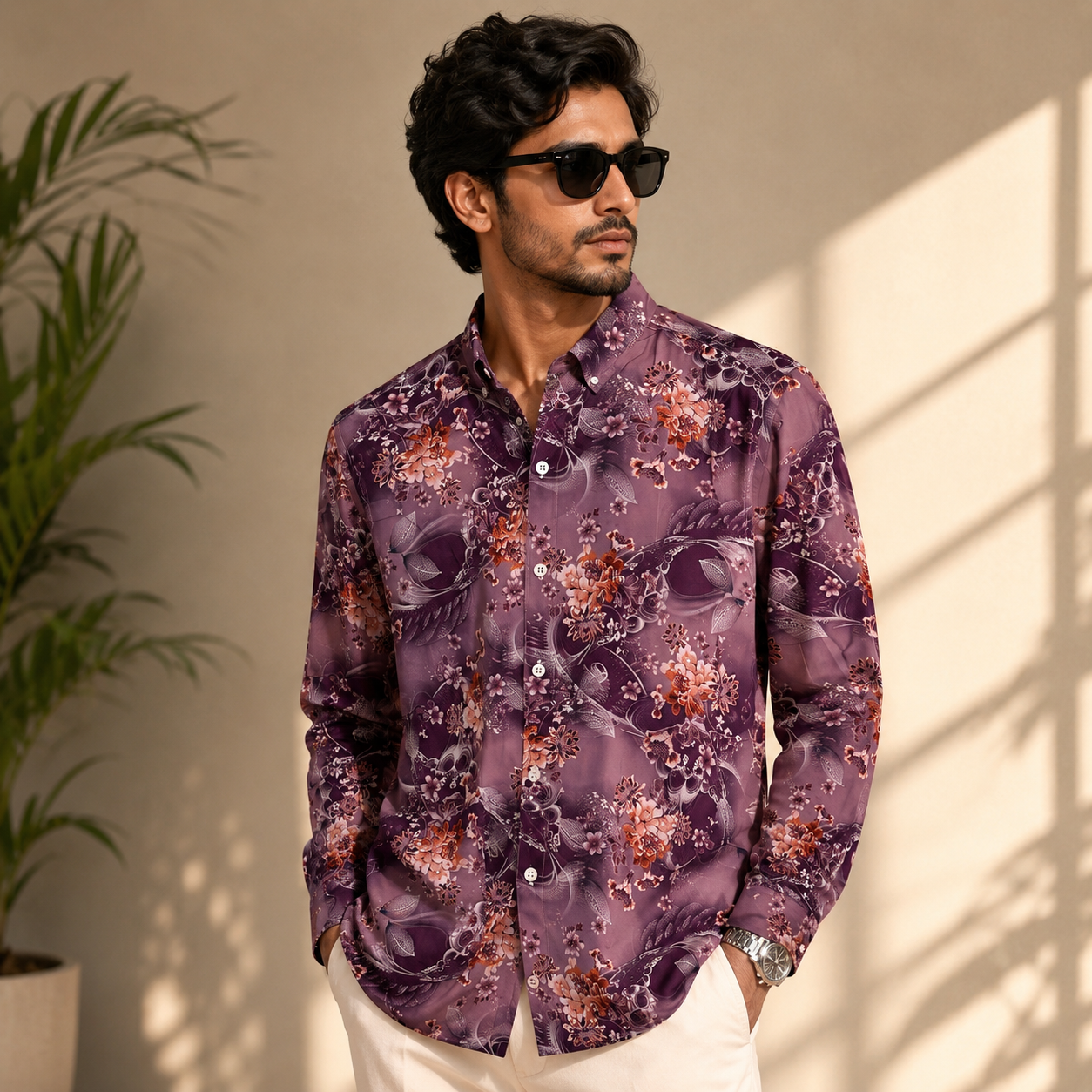 VISCOSE SHIRT[purple]