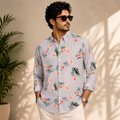 VISCOSE SHIRT[greyish blue]