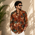 VISCOSE SHIRT[Rust brown]