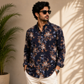 VISCOSE SHIRT[Dark Blue]