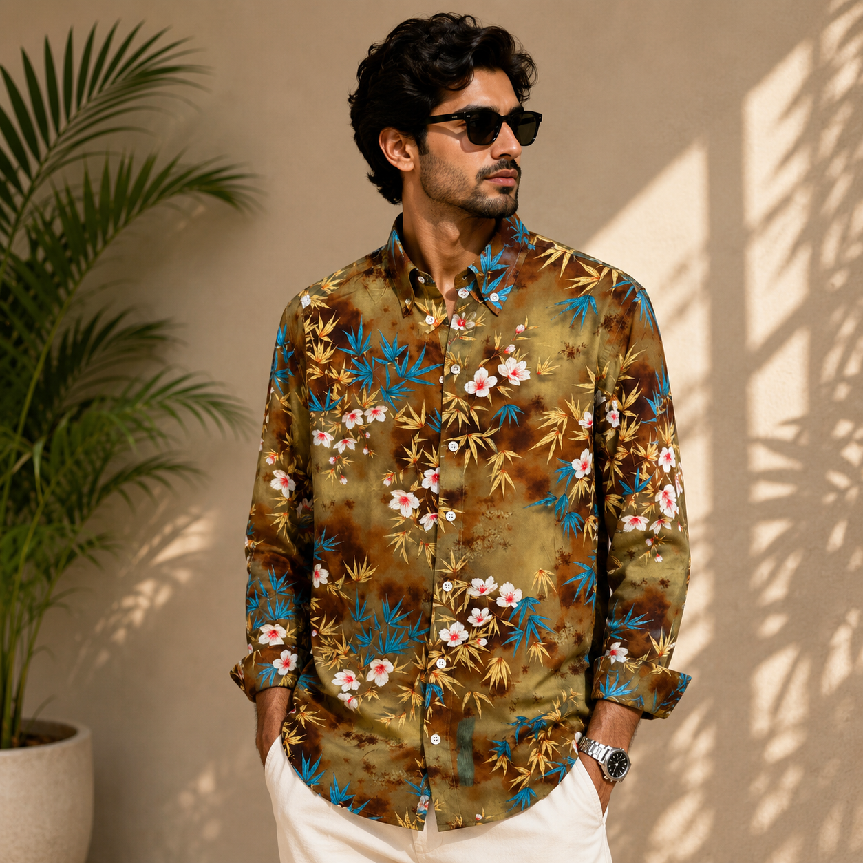 VISCOSE SHIRT[Olive Green]