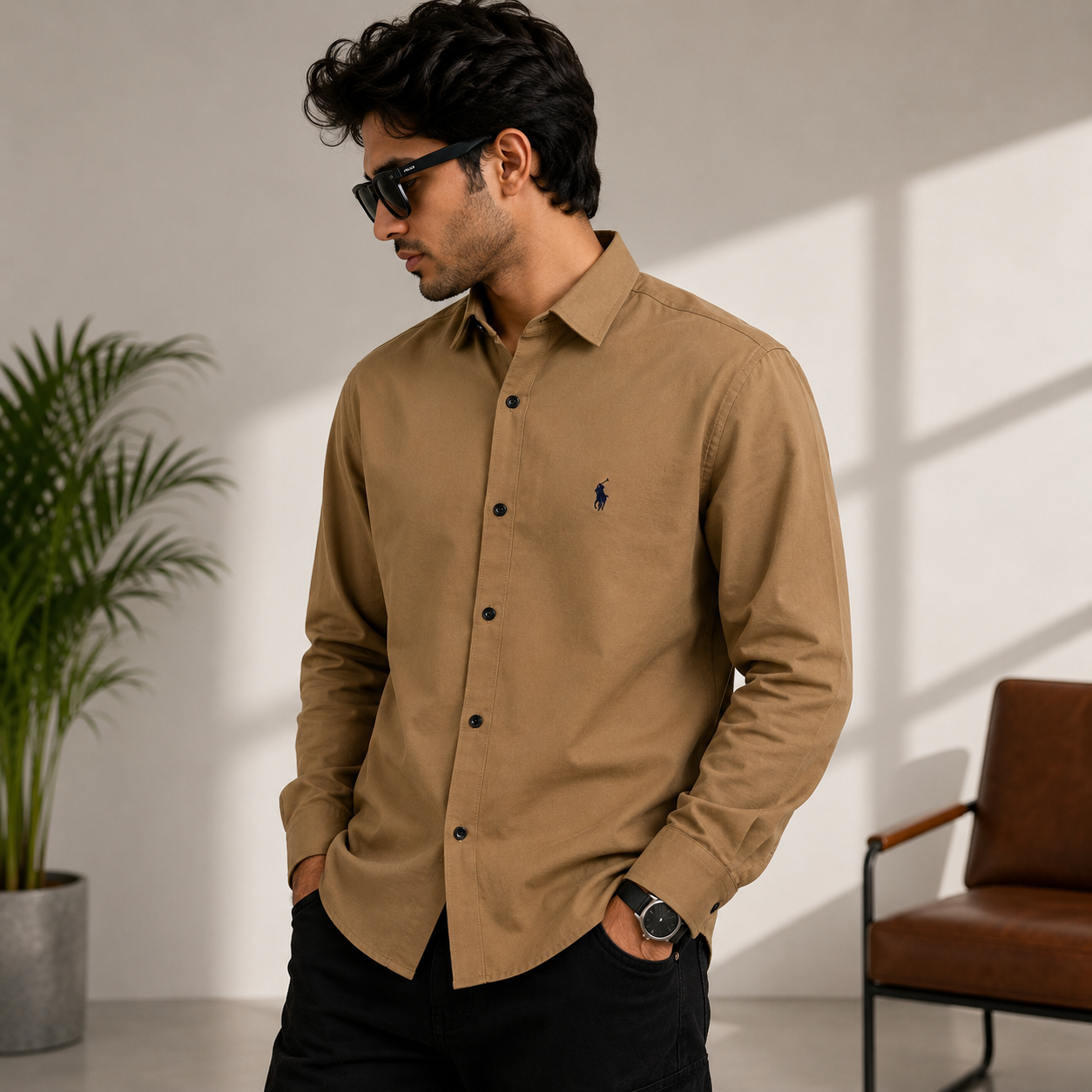 Golden Teri shirt [Khaki tan]