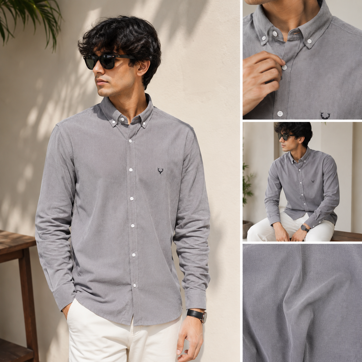 Baby Corduroy Shirt [Slate Grey]