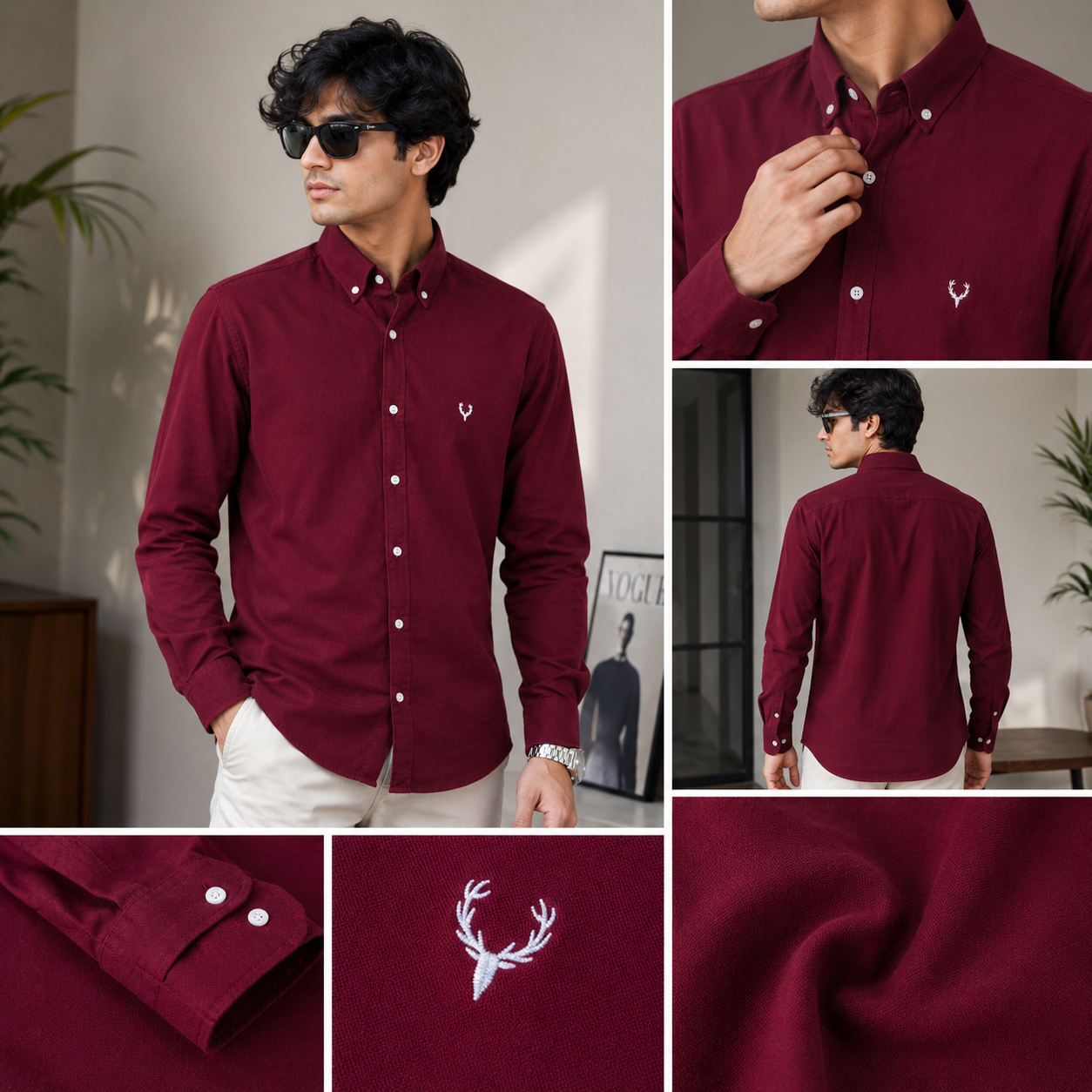 Baby Corduroy Shirt [Maroon]