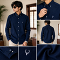 Oxford  Shirt  [Navy blue]
