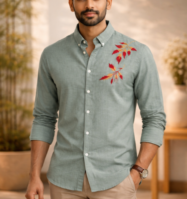 Japanese Cotton Emproidery Shirts
