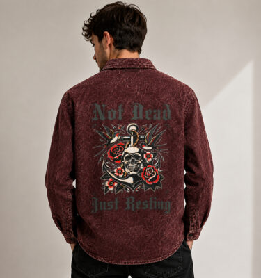 Acid Wash Skeleton Print [Merun]